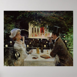 Poster Dinner at Les Ambassadeurs, c.1882
