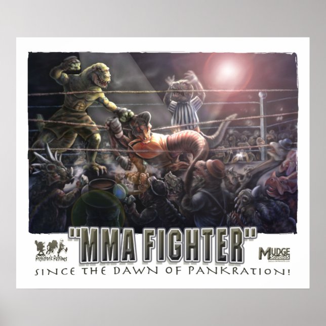 Poster Dino MIXED MARTIAL ART bataille Dawn of Pankration (Devant)