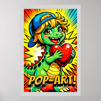 Poster DinoLove Pop-Art
