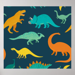Poster Dinosaur Adventure : Papier peint de la crèche pou