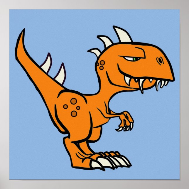 Poster Dinosaur cartoon (Devant)