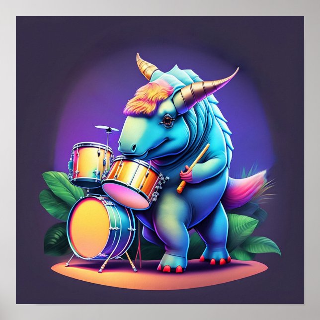 Poster Dinosaur cool - Art Print (Devant)