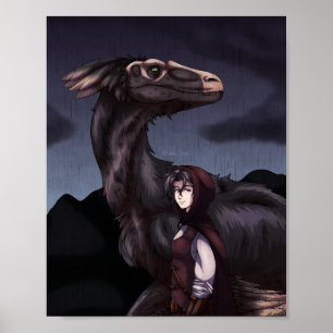 Poster Dinosaur du Jour de la Pluie