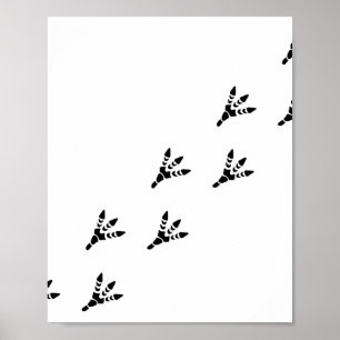 Poster Dinosaur Empreinte isolée