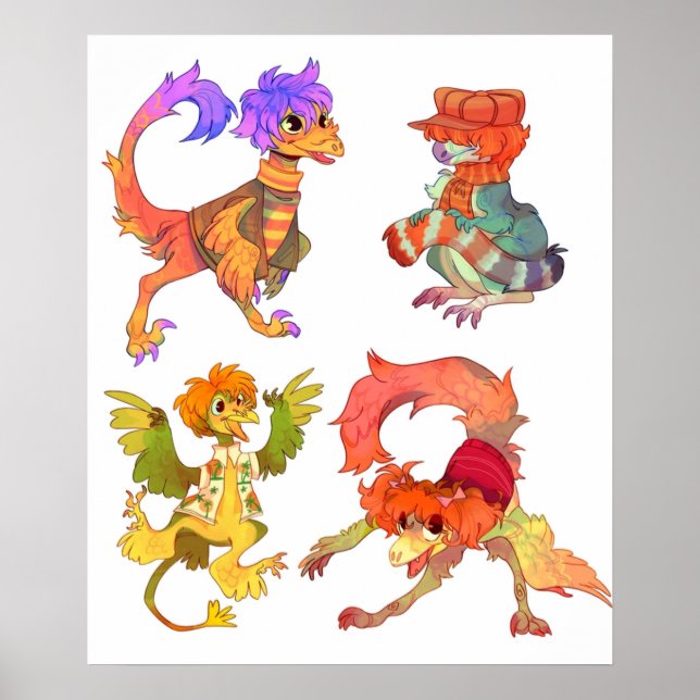Poster Dinosaur Fraggle Rock (Devant)