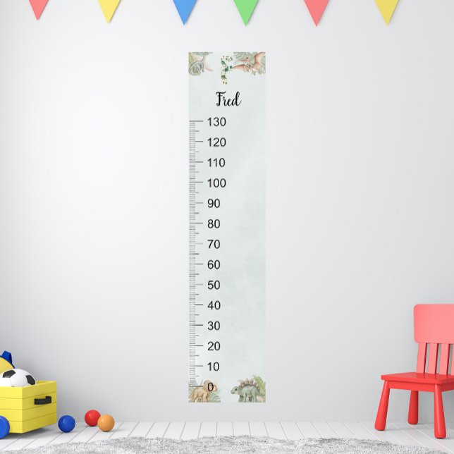 Poster Dinosaur Personalized Name Monogram F Growth Chart (Créateur téléchargé)