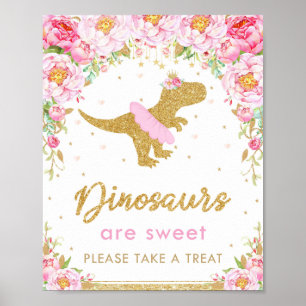 Poster Dinosaur sont doux fête d'anniversaire T-Rex Treat
