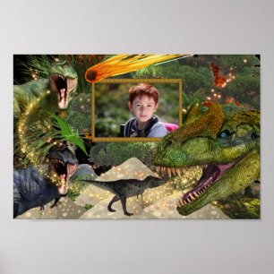Poster Dinosaur T-rex do-it-yourself photo garçons meteor