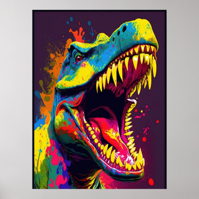 Poster Dinosaur T Rex Jussica World Kids (Devant)