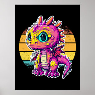 Poster Dinosaure bébé adorable   Jurassic Joy