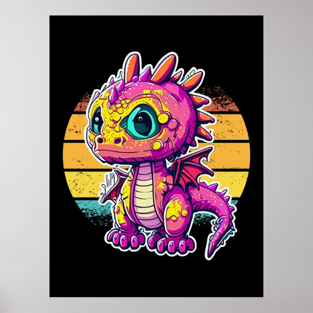 Poster Dinosaure bébé adorable | Jurassic Joy (Devant)