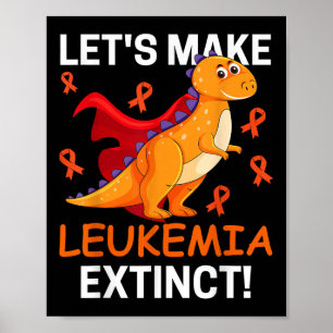 Poster Dinosaure Cool Faisons Disparaître Le Cancer De La