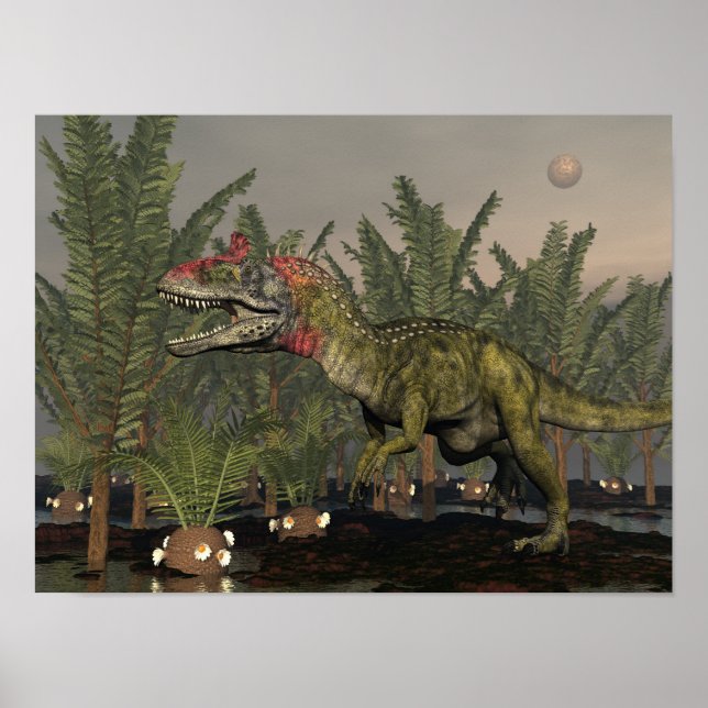 Poster Dinosaure de cristolophosaurus - rendu 3D (Devant)