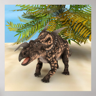 Poster Dinosaure Einiosaurus