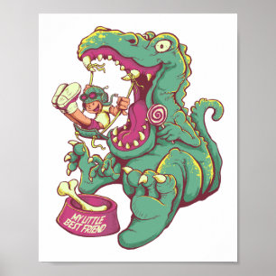 Poster Dinosaure et dessin animé pour enfants