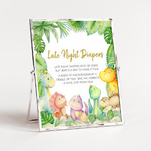 Poster Dinosaure Garçon de verdure Bébé Diapeurs de nuit 
