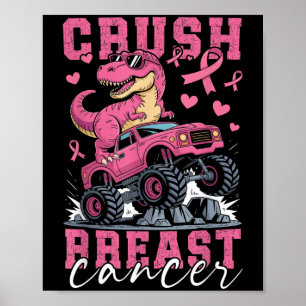 Poster Dinosaure Monster Camion Pink Ribbon Crush Breast 