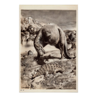Poster Dinosaure vintage Imprimer #2