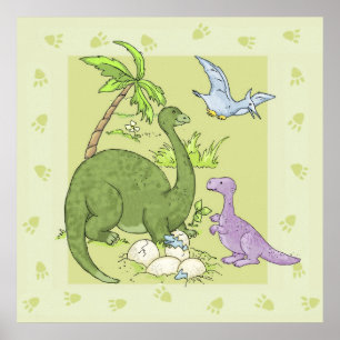 Poster Dinosaures amicaux