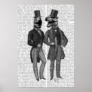 Poster Dinosaures Hommes Sortent La Nuit