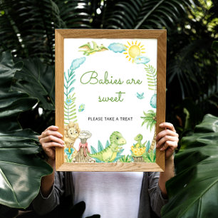 Poster Dinosaures mignons Les bébés sont doux