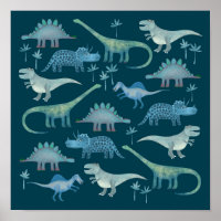 Dinosaures Vert foncé