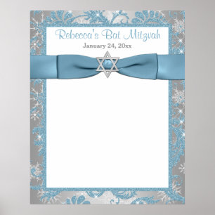 Poster d'inscription Bat mitzvah 24x30 Winter Wond