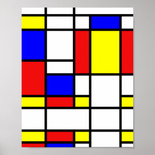 Poster d'inspiration mondrienne