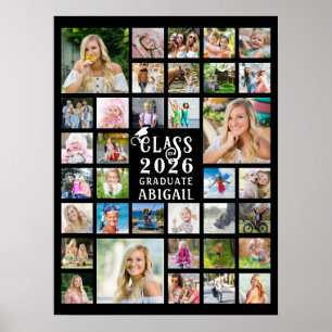Poster Diplômé 35 Collage de photos Promotion de Année