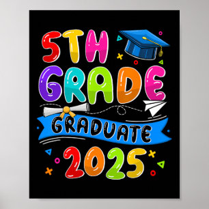 Poster Diplômé de 5e année 5e grade Cl de grade de 2025 G