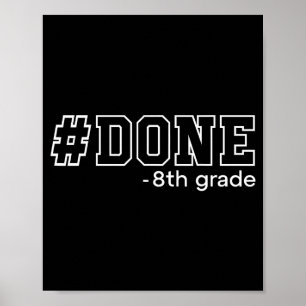 Poster Diplômé de 8e année de fin d'études huitième année