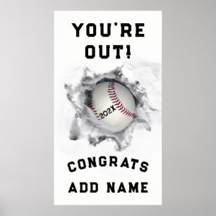 Poster Diplôme de baseball