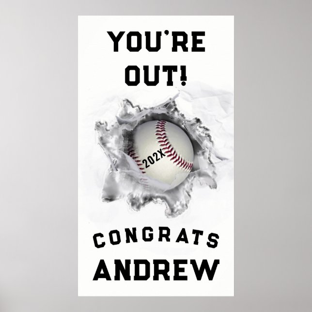 Poster Diplôme de baseball 2025 (Devant)