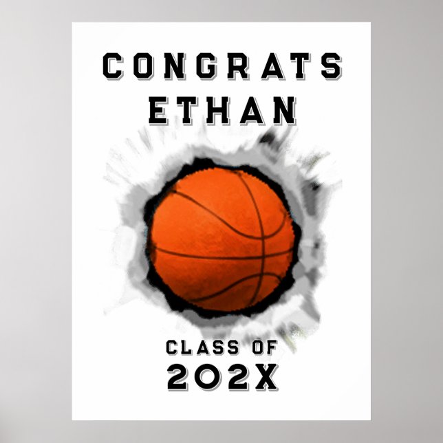 Poster Diplôme de basket-ball (Devant)