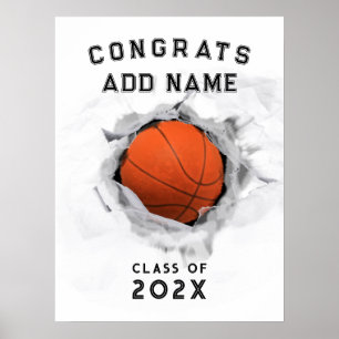 Poster diplôme de basket-ball