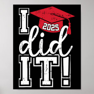 Poster Diplômé de la promotion 2025 Drôle J'ai réussi Dip