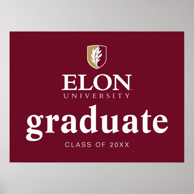 Poster Diplôme de l'Université Elon (Devant)