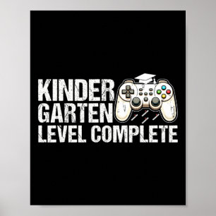 Poster Diplômé de niveau maternelle 2025 Joueur