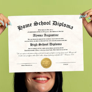 Poster Diplôme d'études à domicile religieux
