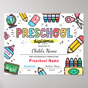 Poster Diplôme d'études préscolaires