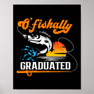 Poster Diplômé d'O'fishally Amoureux de la Pêche Partie d
