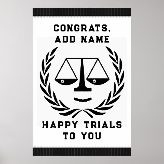 Poster Diplôme d'une école de droit d'avocat (Devant)