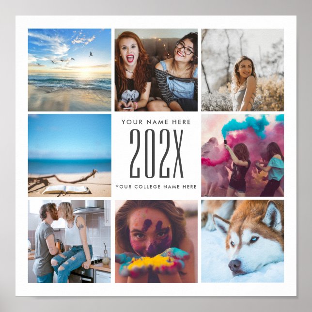 Poster Diplôme personnalisé photo collage cadeau (Devant)