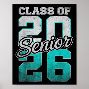 Poster Diplômé senior 2026 Mon dernier premier jour de Cl