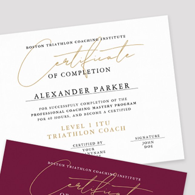 Poster Diplôme simple Black White Gold (Créateur téléchargé)