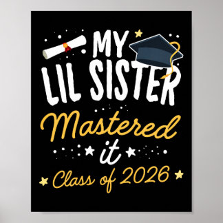 Poster Diplômée de master Ma petite sœur a réussi Cl de