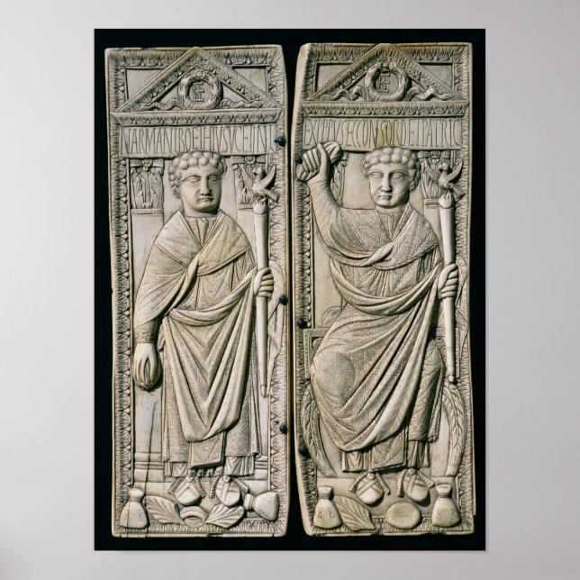 Poster Diptyque de Boethius Consul en 487 AD (Devant)