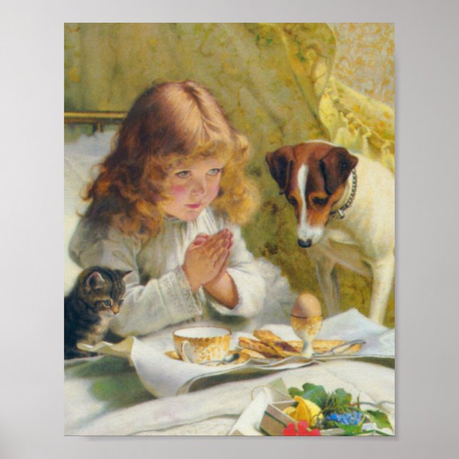 Poster Dire Nos Prières Suspendre Charles Burton Barber (Devant)