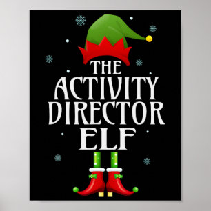 Poster Directeur d'activité Elf Xmas Funny Famille Corres