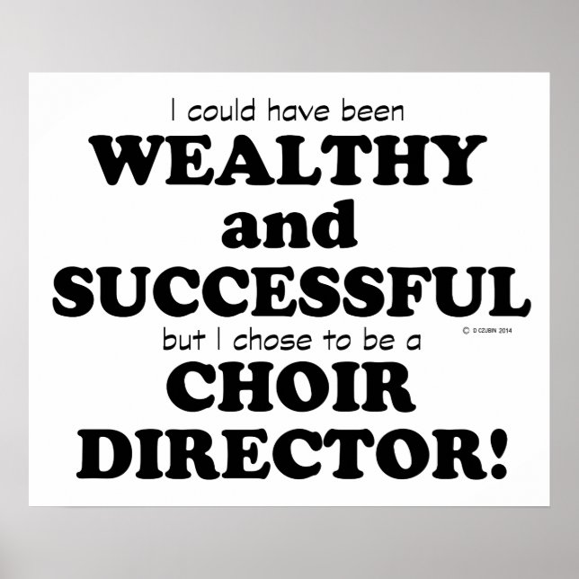 Poster Directeur de chorale Richesse et succès (Devant)